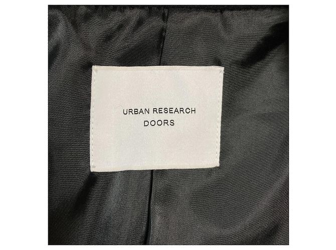 Autre Marque URBAN RESEARCH DOORS Long Coat 2way con cuello de chal Negro - vista 6