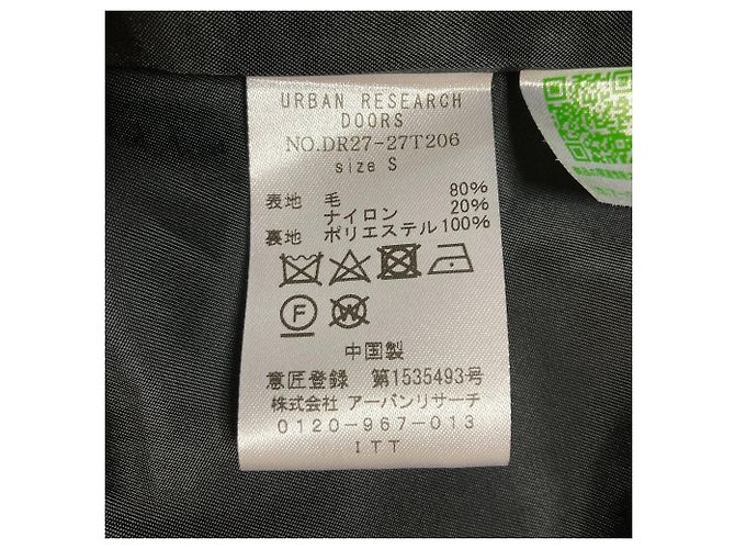 Autre Marque URBAN RESEARCH DOORS Long Coat 2way con cuello de chal Negro - vista 7