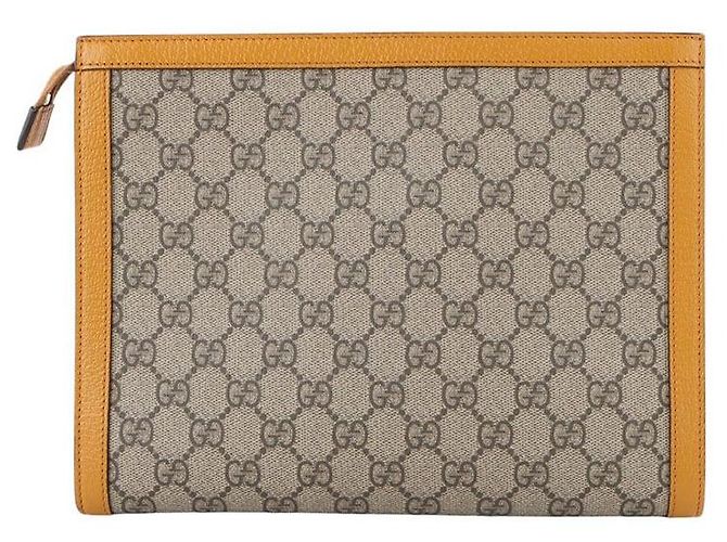 Gucci Clutch GG Supreme Kai Collaboration Edizione Limitata Arancione - vista 3