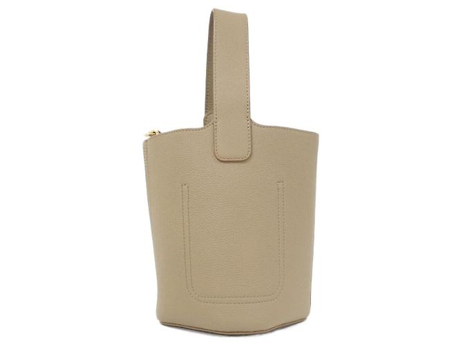 Mini borsa bucket Pebble in pelle di vitello Loewe Beige - vista 2