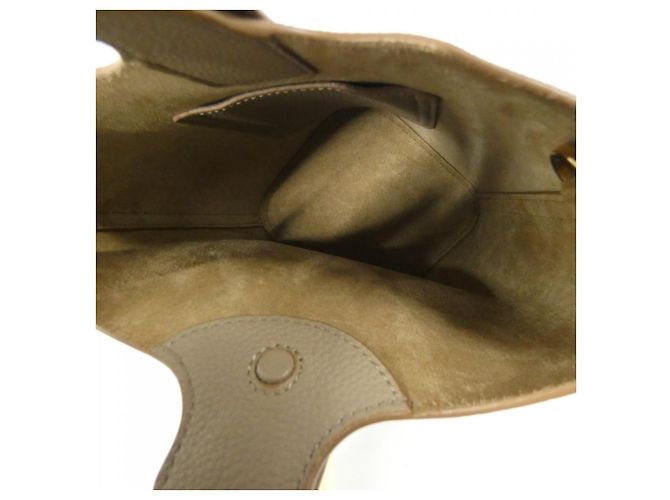 Mini borsa bucket Pebble in pelle di vitello Loewe Beige - vista 6