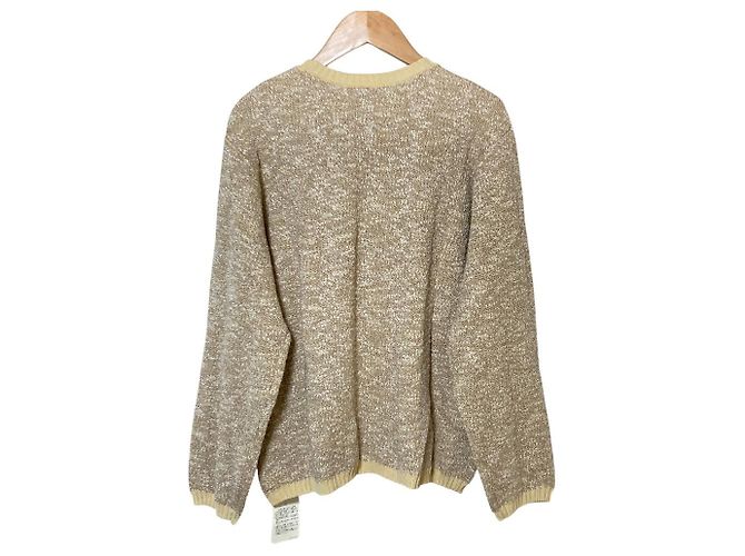 Autre Marque Ray Beams Melange Strickpullover mit Fransen Beige - Ansicht 2
