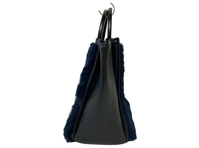 Autre Marque Borsa 2 way con corda Nero Blu navy - vista 2