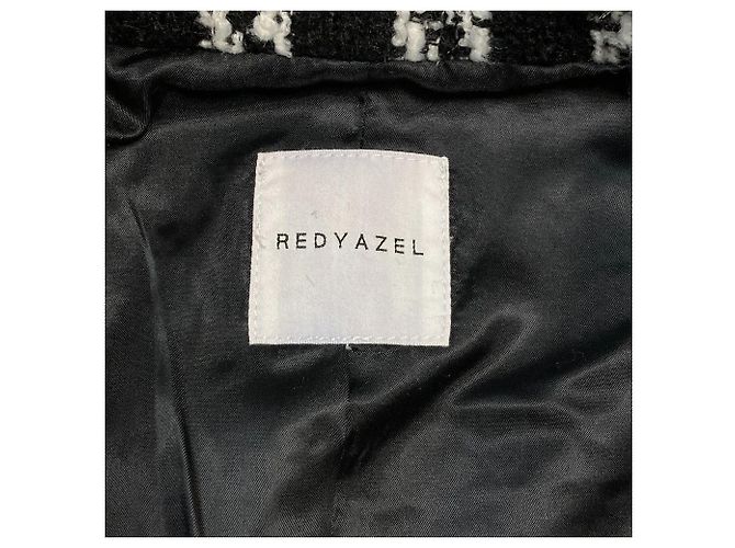 Autre Marque Abrigo largo de tweed REDYAZEL Negro Blanco - vista 4