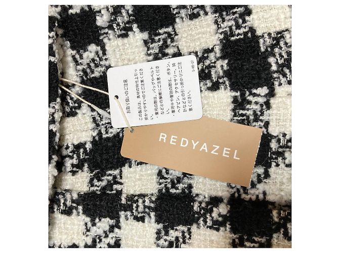 Autre Marque Abrigo largo de tweed REDYAZEL Negro Blanco - vista 6