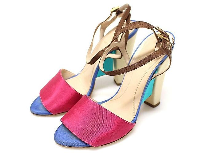 Fendi Sandali da donna con cinturini in raso multicolore - vista 2