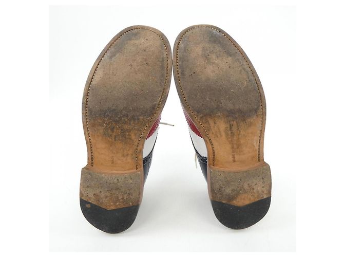 Autre Marque Tricker's Lederschuhe Braun Weiß Rot Marineblau - Ansicht 4