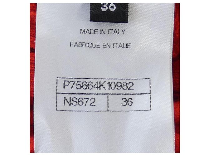 Chanel LOOK60 Punto de cachemira Roja - vista 4