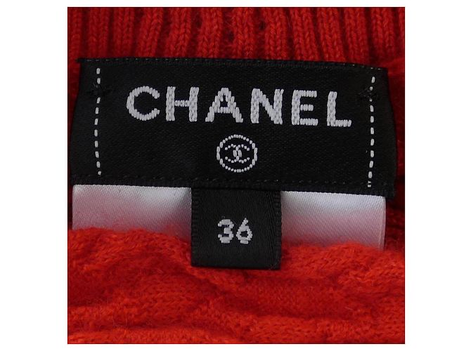 Chanel LOOK60 Punto de cachemira Roja - vista 5
