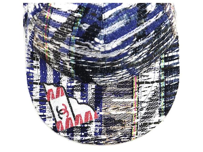 CHANEL Tweed-Cap Blau Mehrfarben - Ansicht 12