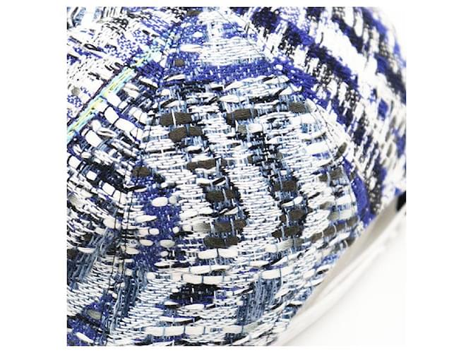CHANEL Tweed-Cap Blau Mehrfarben - Ansicht 14