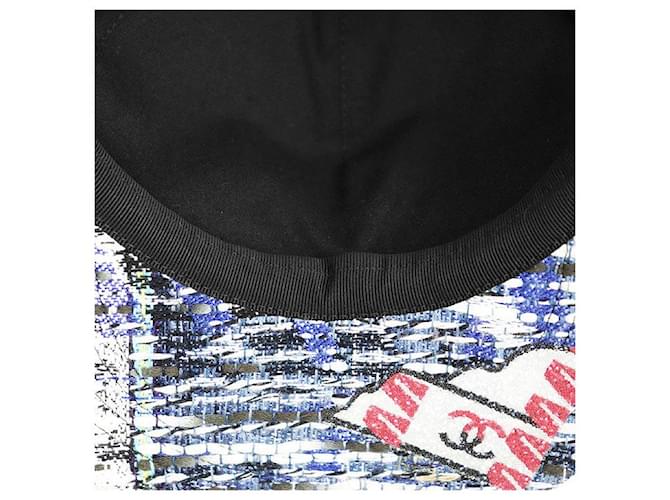 CHANEL Tweed-Cap Blau Mehrfarben - Ansicht 16