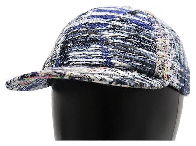 CHANEL Tweed-Cap Blau Mehrfarben - Ansicht 2
