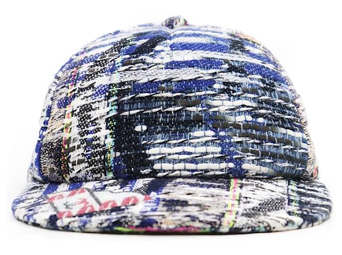 CHANEL Tweed-Cap Blau Mehrfarben - Ansicht 4