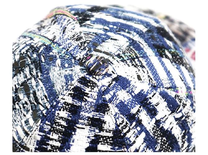 CHANEL Tweed-Cap Blau Mehrfarben - Ansicht 8