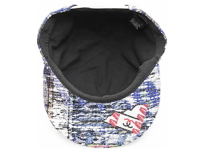 CHANEL Tweed-Cap Blau Mehrfarben - Ansicht 9