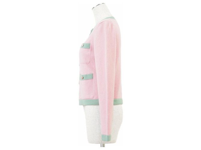 Cárdigan de punto de cachemira CHANEL P76463 Rosa - vista 7
