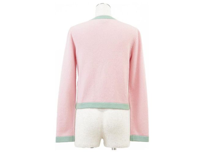 Cárdigan de punto de cachemira CHANEL P76463 Rosa - vista 8