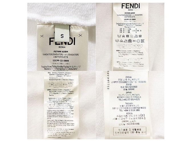 Fendi × Marc Jacobs Sweatshirt aus Baumwolle Weiß - Ansicht 10