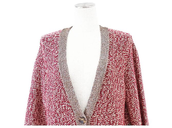Cardigã longo de lã, nylon e rayon RED VALENTINO Marrom - vista 2