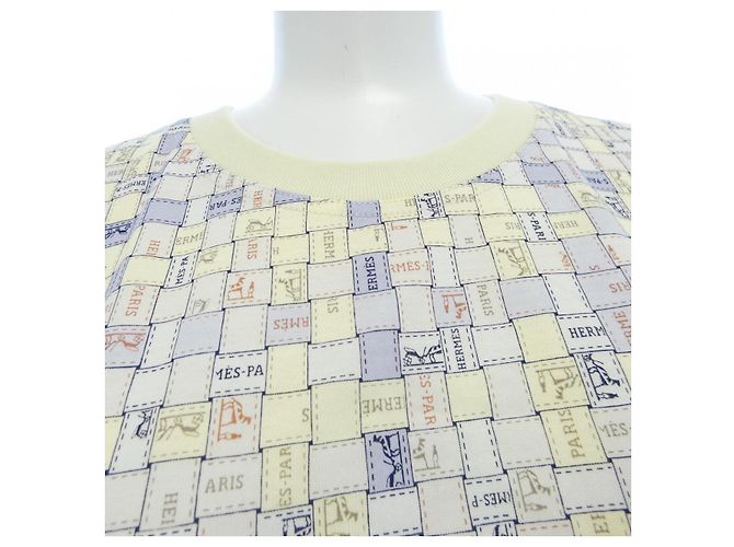 Hermès Hermes Kleid 5E4524DK Braun Gelb - Ansicht 5
