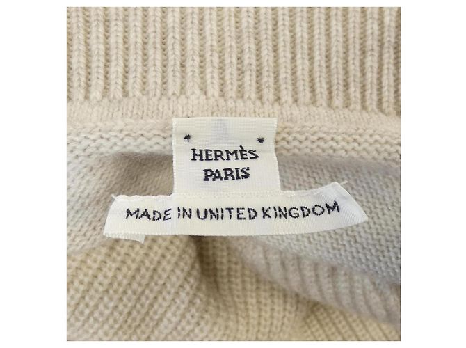 Hermès Hermes Cashmere Kleid 3H2500D1 Beige - Ansicht 4