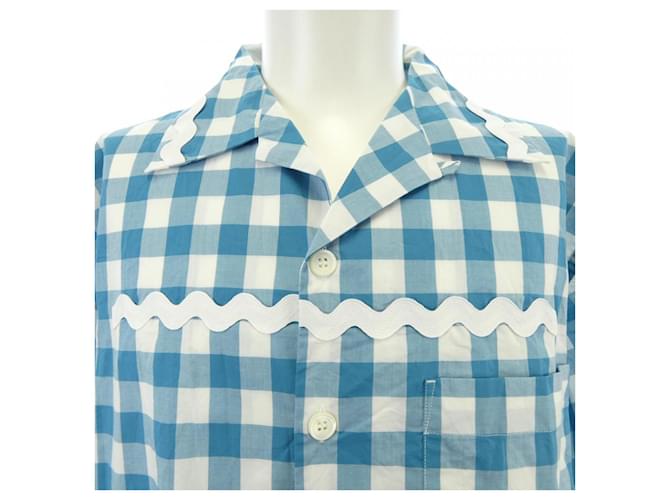 Camicia a maniche corte in cotone Prada Bianco - vista 5
