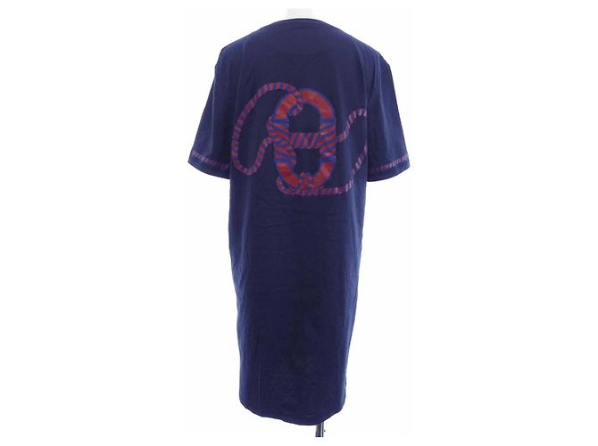 Hermès Hermes CANOE Kleid Blau Marineblau - Ansicht 2