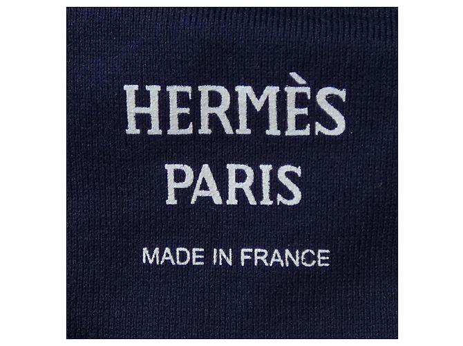Hermès Hermes CANOE Kleid Blau Marineblau - Ansicht 4