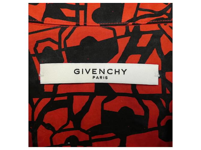 Camisa de algodão Givenchy Preto Vermelho - vista 4