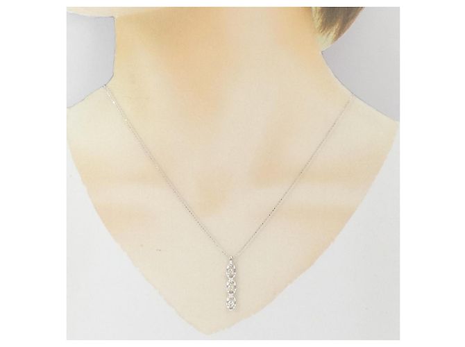 Autre Marque Collana con diamante Au750 Argento - vista 6