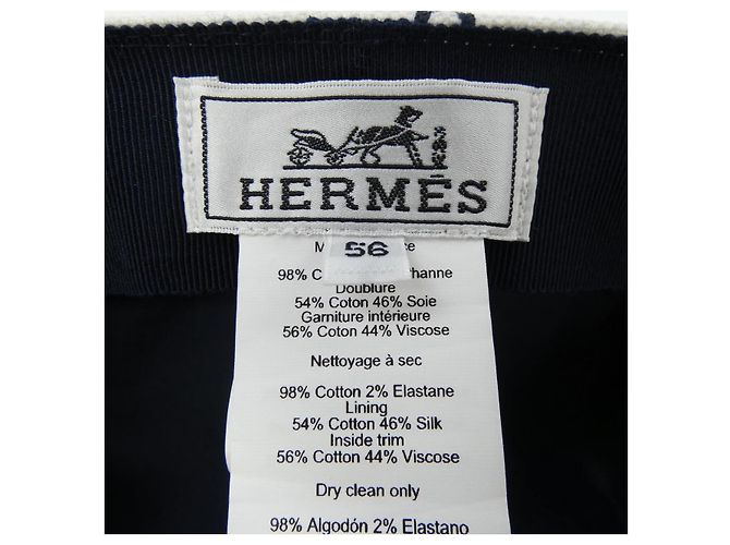 Hermès CHAINE D'ANCRE Toilè H Cap Bianco - vista 3