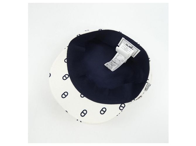 Hermès CHAINE D'ANCRE Toilè H Cap Bianco - vista 5