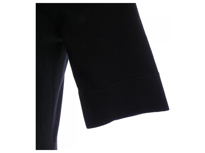 Vestido de malha com fecho de correr e gola bordada Louis Vuitton Preto - vista 6