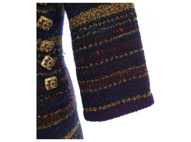 Chanel Kleid aus Kaschmirmischung Blau - Ansicht 6