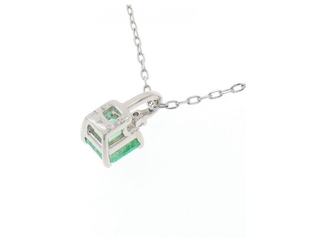 Autre Marque Collana in platino PT950, smeraldo e diamante Verde - vista 4