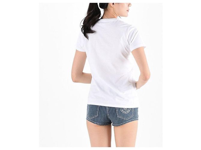 Alexander Mcqueen T-Shirt mit Kurzarm und Logo-Print Weiß QZABT - Ansicht 2