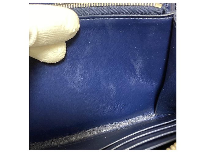 Portafoglio lungo in pelle con zip Balenciaga Blu Blu navy - vista 11