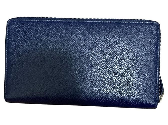 Portafoglio lungo in pelle con zip Balenciaga Blu Blu navy - vista 2