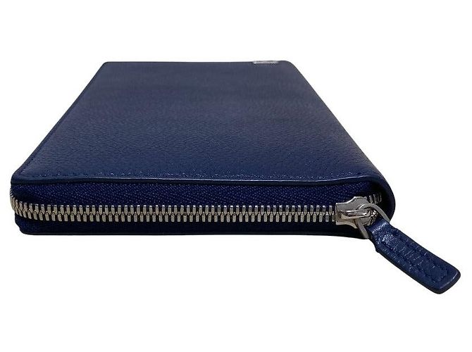 Portafoglio lungo in pelle con zip Balenciaga Blu Blu navy - vista 6