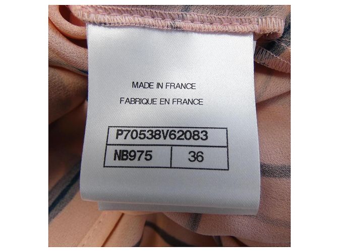 Top de georgette de seda Chanel Rosa - vista 4