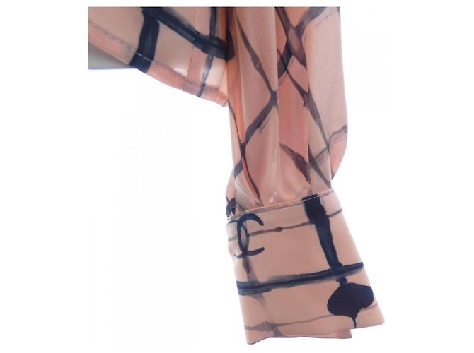 Top de georgette de seda Chanel Rosa - vista 7