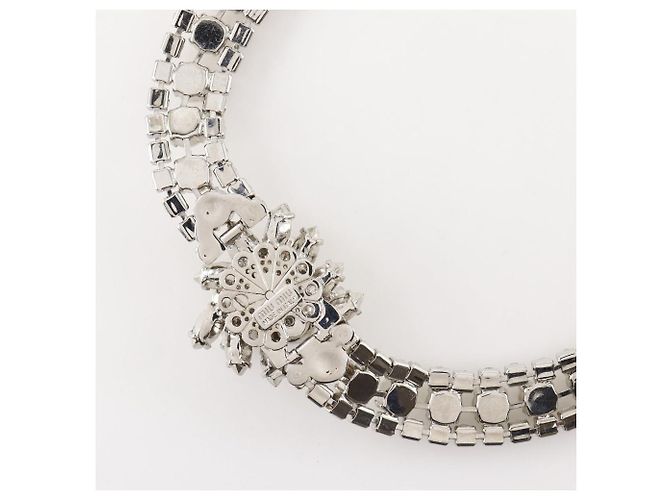 Collana Miu Miu con strass e perle finte Argento - vista 3