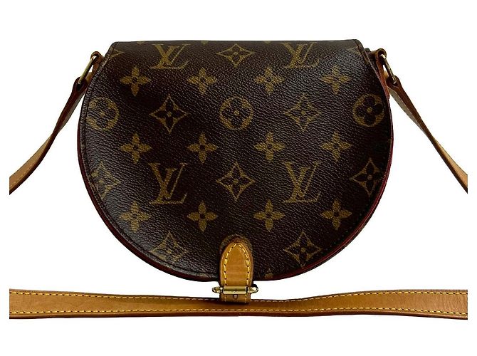 Sac à bandoulière Louis Vuitton Tambourin Monogram en cuir Marron - vue 2