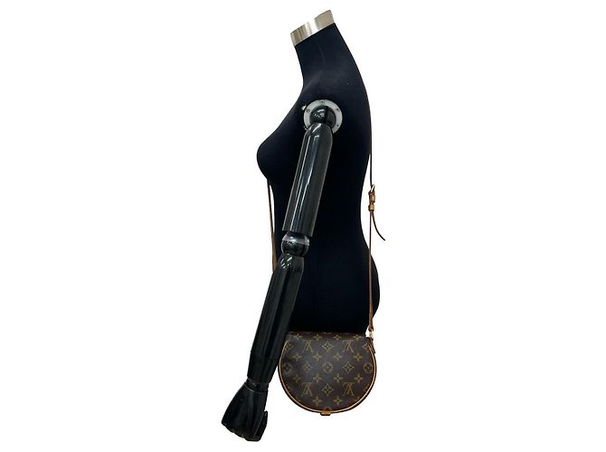 Sac à bandoulière Louis Vuitton Tambourin Monogram en cuir Marron - vue 3