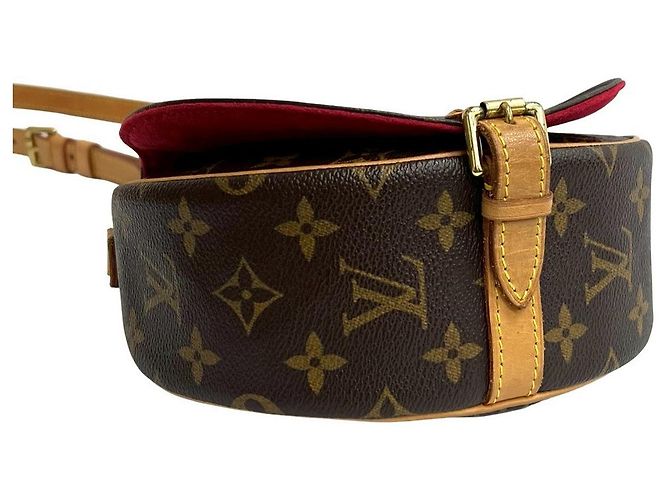 Sac à bandoulière Louis Vuitton Tambourin Monogram en cuir Marron - vue 8