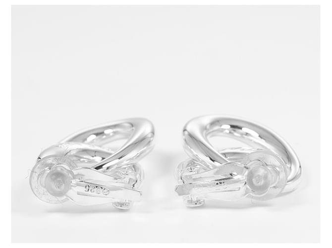 Orecchini Chanel Double Hoop Silver 925 Argento - vista 6