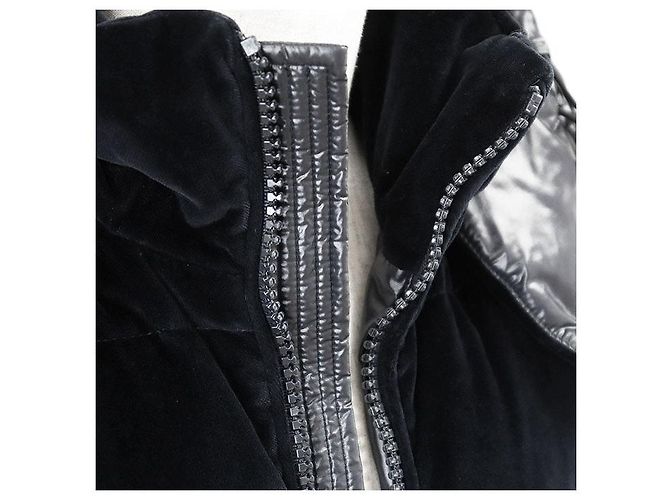 Chaqueta de plumón Moncler MAY de algodón de velours Azul Azul marino - vista 11