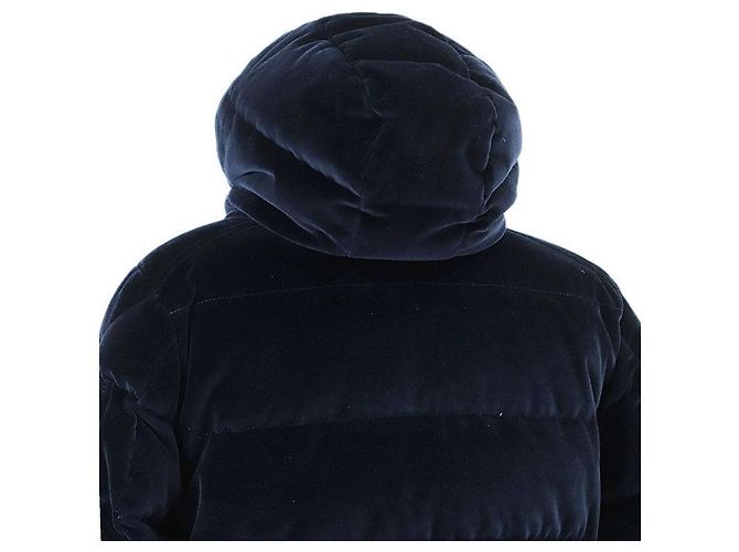 Chaqueta de plumón Moncler MAY de algodón de velours Azul Azul marino - vista 12