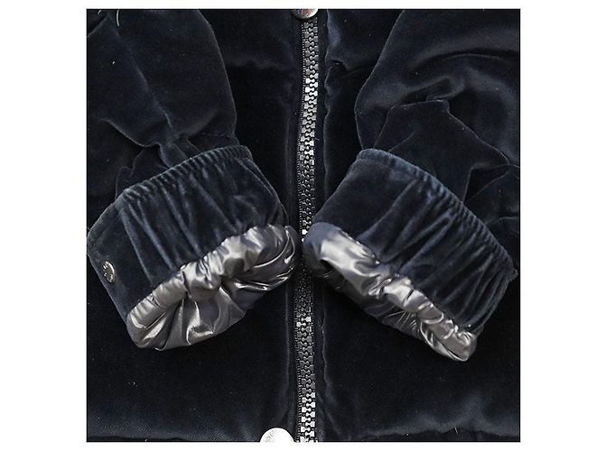Chaqueta de plumón Moncler MAY de algodón de velours Azul Azul marino - vista 13